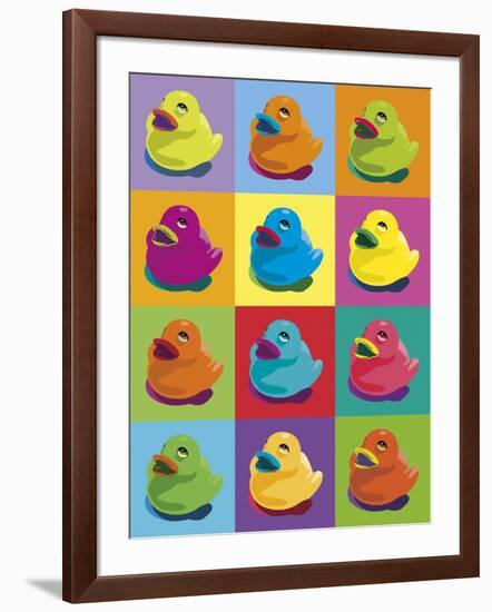 Ducks in Colour-Clara Wells-Framed Giclee Print