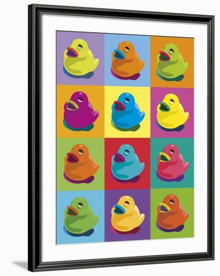Ducks in Colour-Clara Wells-Framed Giclee Print