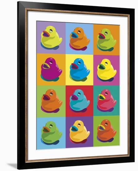 Ducks in Colour-Clara Wells-Framed Giclee Print