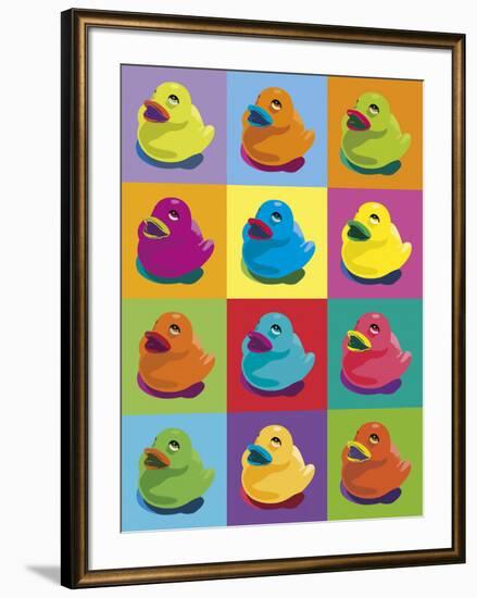 Ducks in Colour-Clara Wells-Framed Giclee Print