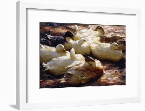 Ducks on a Riverbank-Alexander Koester-Framed Giclee Print