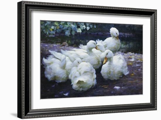 Ducks on the Bank of a River-Alexander Max Koester-Framed Giclee Print