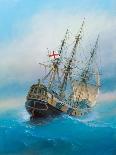 Painting. Oil on Canvas. Shows a 19 Th Century Sailing Ship. the Painting Was Created in 2008.-Dudchik-Art Print