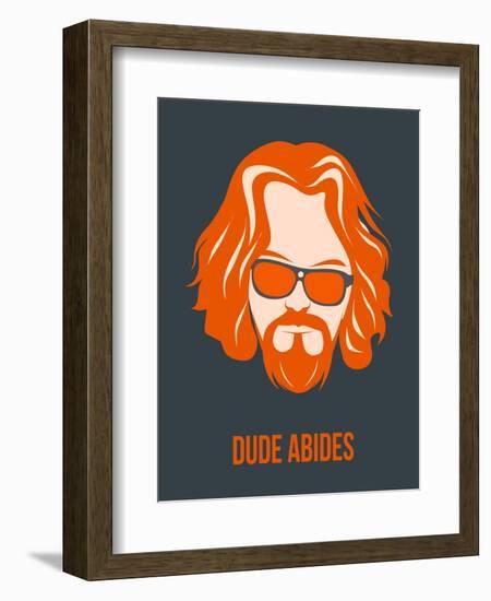 Dude Abides Orange Poster-Anna Malkin-Framed Art Print