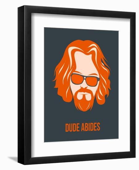 Dude Abides Orange Poster-Anna Malkin-Framed Art Print