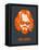 Dude Abides Orange Poster-Anna Malkin-Framed Stretched Canvas