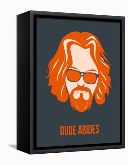 Dude Abides Orange Poster-Anna Malkin-Framed Stretched Canvas