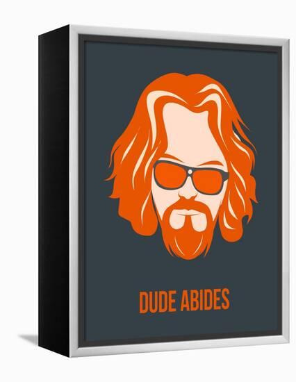 Dude Abides Orange Poster-Anna Malkin-Framed Stretched Canvas