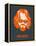 Dude Abides Orange Poster-Anna Malkin-Framed Stretched Canvas