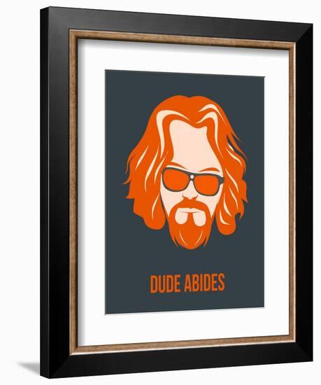 Dude Abides Orange Poster-Anna Malkin-Framed Premium Giclee Print