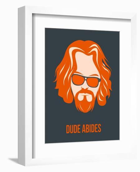 Dude Abides Orange Poster-Anna Malkin-Framed Premium Giclee Print