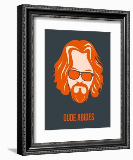 Dude Abides Orange Poster-Anna Malkin-Framed Premium Giclee Print