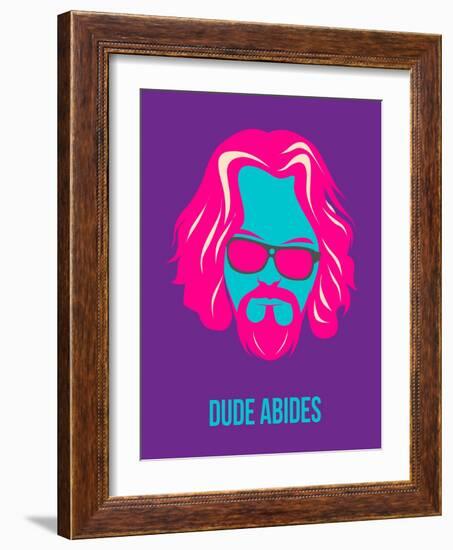 Dude Abides Purple Poster-Anna Malkin-Framed Art Print