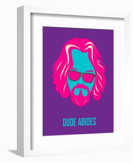 Dude Abides Purple Poster-Anna Malkin-Framed Art Print