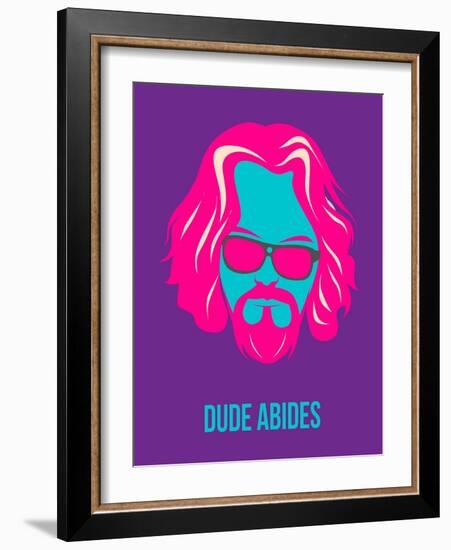 Dude Abides Purple Poster-Anna Malkin-Framed Art Print