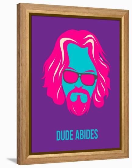 Dude Abides Purple Poster-Anna Malkin-Framed Stretched Canvas