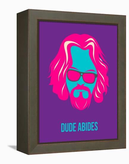 Dude Abides Purple Poster-Anna Malkin-Framed Stretched Canvas