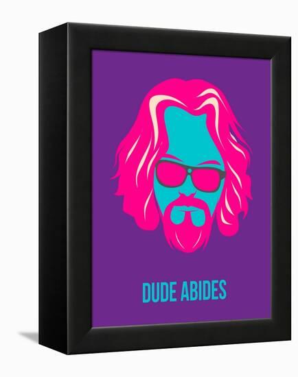 Dude Abides Purple Poster-Anna Malkin-Framed Stretched Canvas