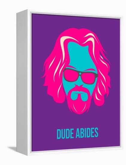 Dude Abides Purple Poster-Anna Malkin-Framed Stretched Canvas