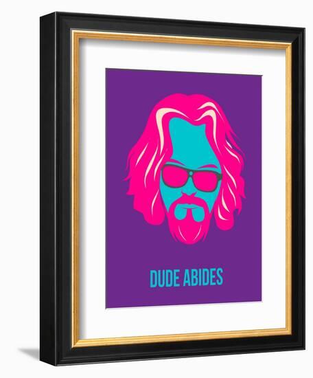 Dude Abides Purple Poster-Anna Malkin-Framed Premium Giclee Print