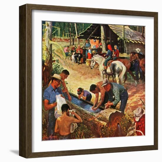 "Dude Ranch Meal", July 29, 1950-John Clymer-Framed Giclee Print