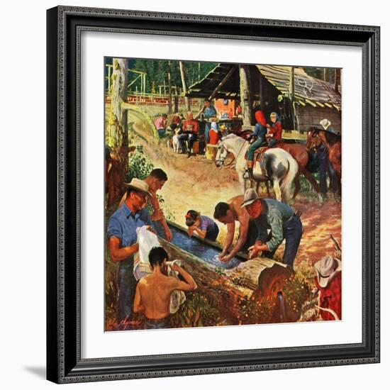 "Dude Ranch Meal", July 29, 1950-John Clymer-Framed Giclee Print