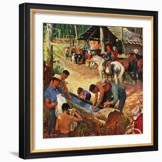 "Dude Ranch Meal", July 29, 1950-John Clymer-Framed Giclee Print