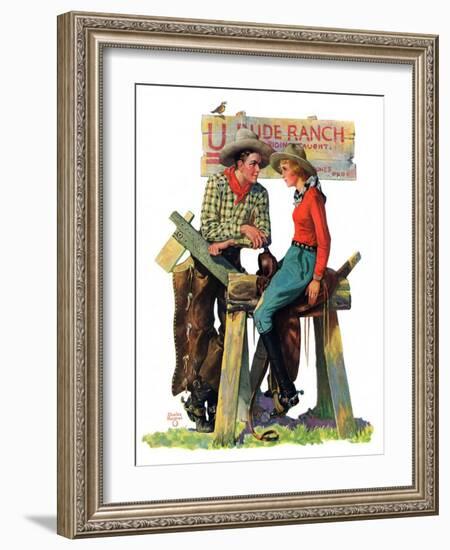 "Dude Ranchers,"July 23, 1932-Charles Hargens-Framed Giclee Print