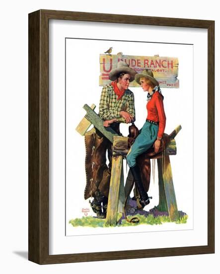 "Dude Ranchers,"July 23, 1932-Charles Hargens-Framed Giclee Print