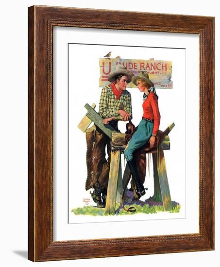 "Dude Ranchers,"July 23, 1932-Charles Hargens-Framed Giclee Print