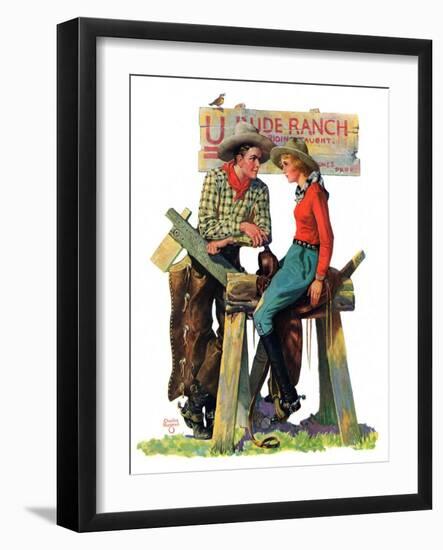 "Dude Ranchers,"July 23, 1932-Charles Hargens-Framed Giclee Print