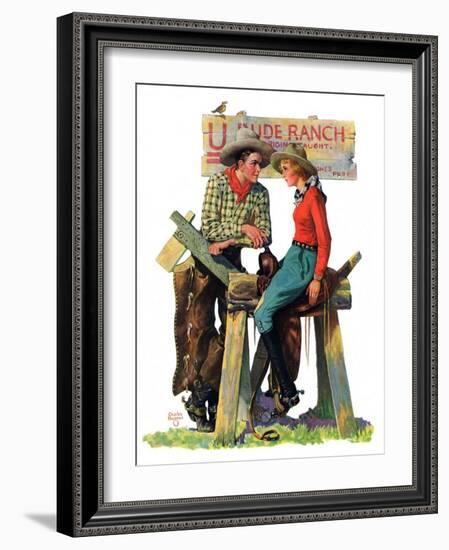 "Dude Ranchers,"July 23, 1932-Charles Hargens-Framed Giclee Print