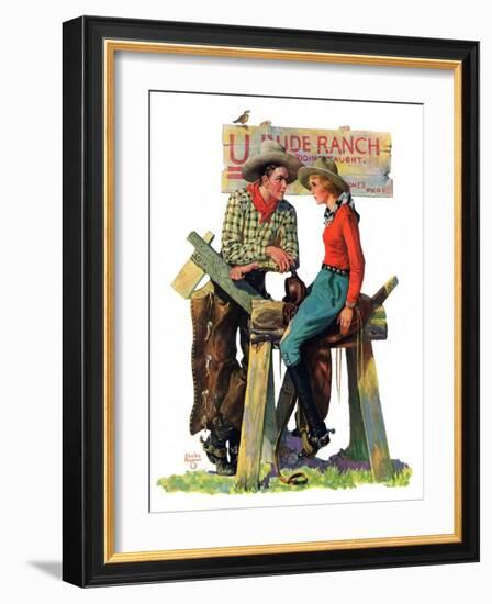 "Dude Ranchers,"July 23, 1932-Charles Hargens-Framed Giclee Print