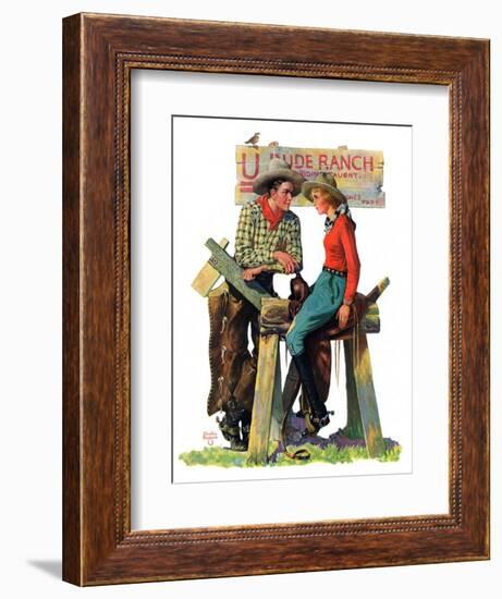 "Dude Ranchers,"July 23, 1932-Charles Hargens-Framed Giclee Print