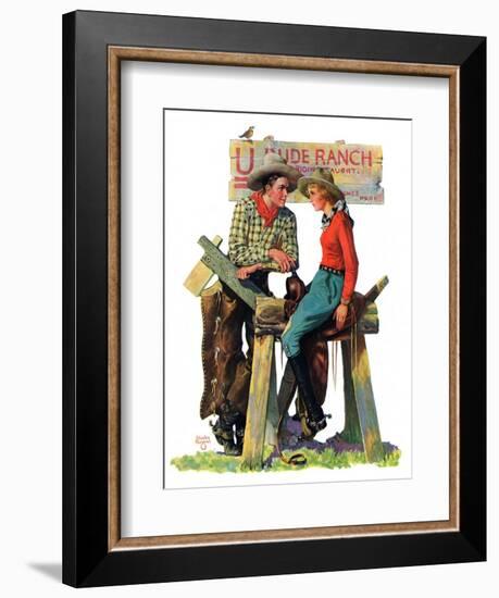 "Dude Ranchers,"July 23, 1932-Charles Hargens-Framed Giclee Print