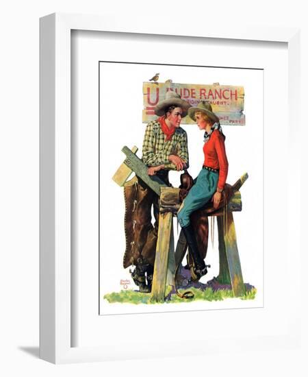 "Dude Ranchers,"July 23, 1932-Charles Hargens-Framed Giclee Print