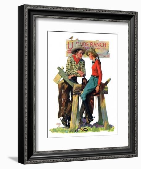 "Dude Ranchers,"July 23, 1932-Charles Hargens-Framed Giclee Print