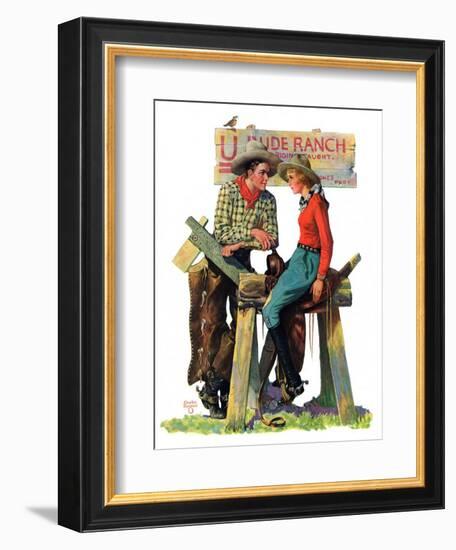 "Dude Ranchers,"July 23, 1932-Charles Hargens-Framed Giclee Print