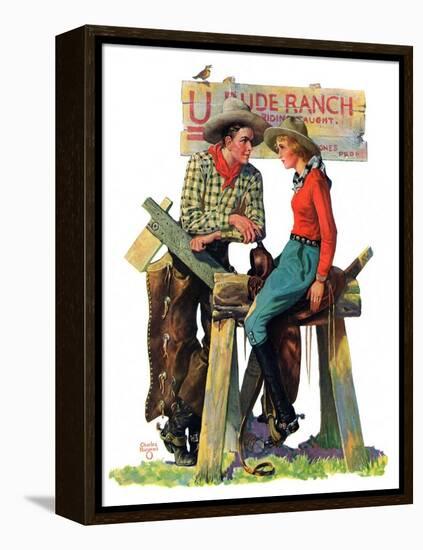 "Dude Ranchers,"July 23, 1932-Charles Hargens-Framed Premier Image Canvas