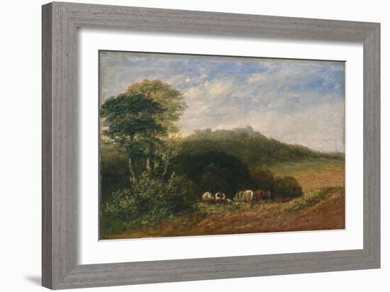 Dudley Castle; 1853 (Oil on Canvas)-David Cox-Framed Giclee Print