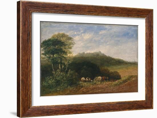 Dudley Castle; 1853 (Oil on Canvas)-David Cox-Framed Giclee Print