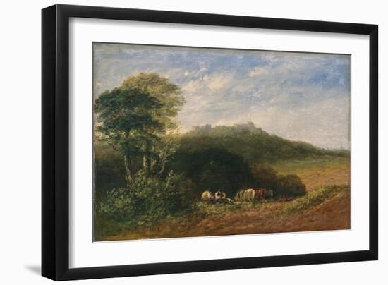 Dudley Castle; 1853 (Oil on Canvas)-David Cox-Framed Giclee Print