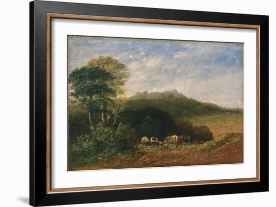 Dudley Castle; 1853 (Oil on Canvas)-David Cox-Framed Giclee Print