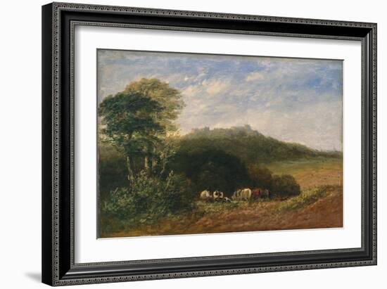 Dudley Castle; 1853 (Oil on Canvas)-David Cox-Framed Giclee Print