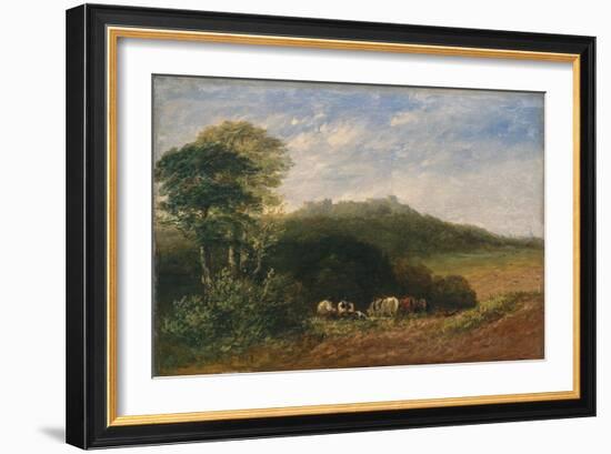 Dudley Castle; 1853 (Oil on Canvas)-David Cox-Framed Giclee Print