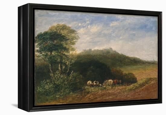 Dudley Castle; 1853 (Oil on Canvas)-David Cox-Framed Premier Image Canvas