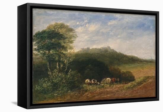 Dudley Castle; 1853 (Oil on Canvas)-David Cox-Framed Premier Image Canvas