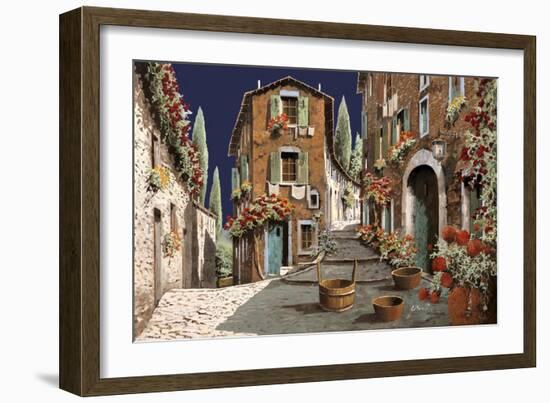 Due Strade al Mattino-Guido Borelli-Framed Giclee Print