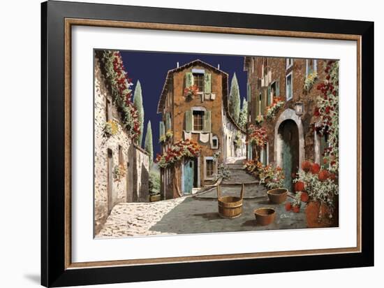 Due Strade al Mattino-Guido Borelli-Framed Giclee Print