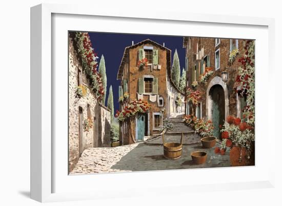 Due Strade al Mattino-Guido Borelli-Framed Giclee Print